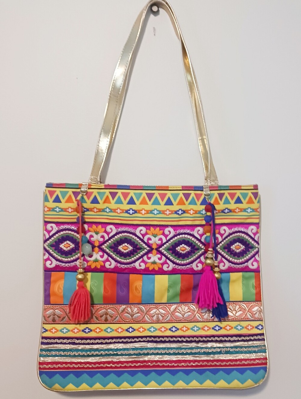 Ethnic Embroidered Tote Bag